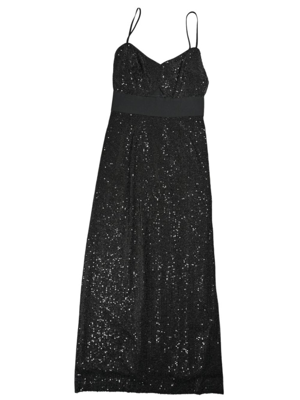 LDT Sequin Cutout Dress in Black